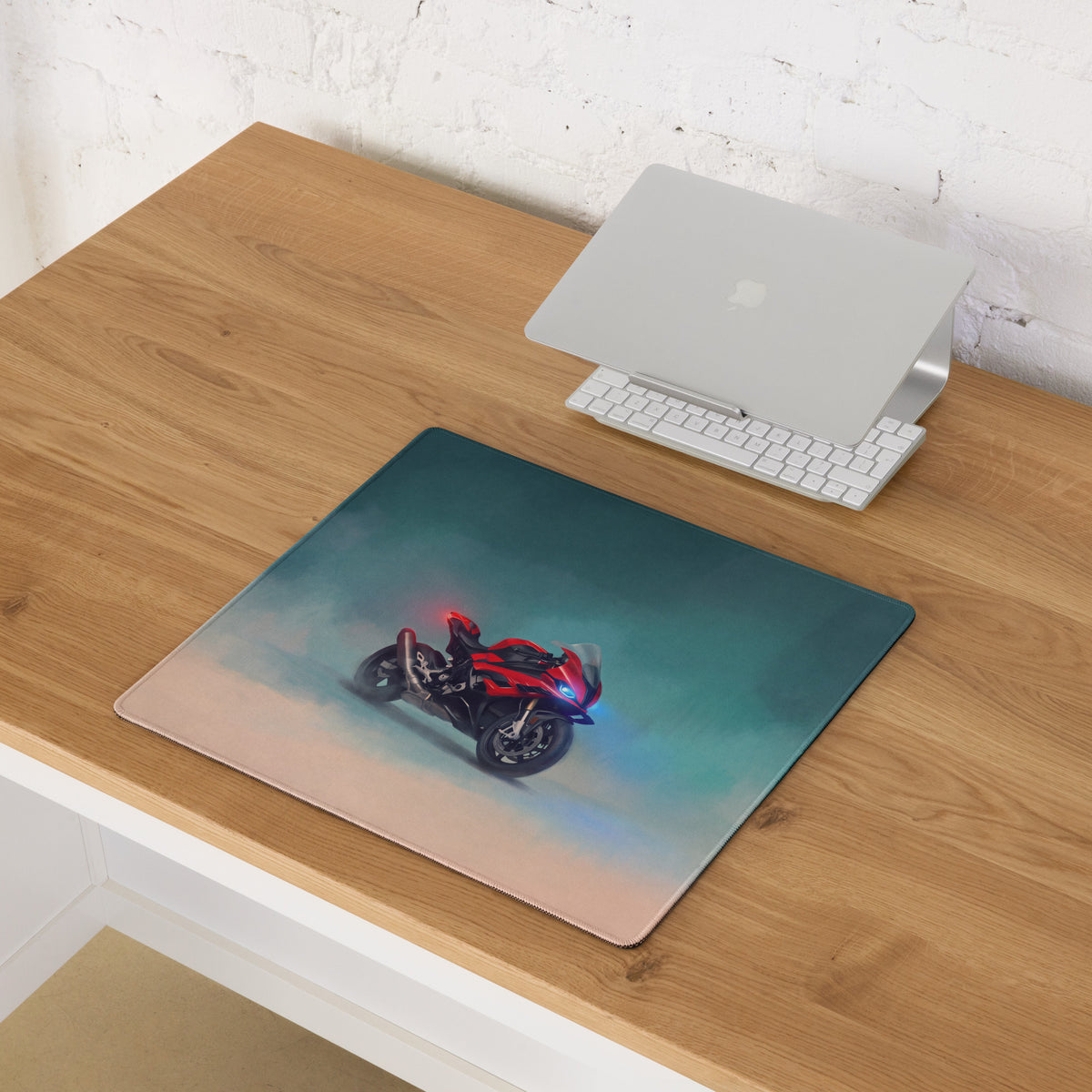 BMW S1000RR Inspired Extra Large Gaming Mousepad, Superbike Desk Accessory, Waterproof Surface