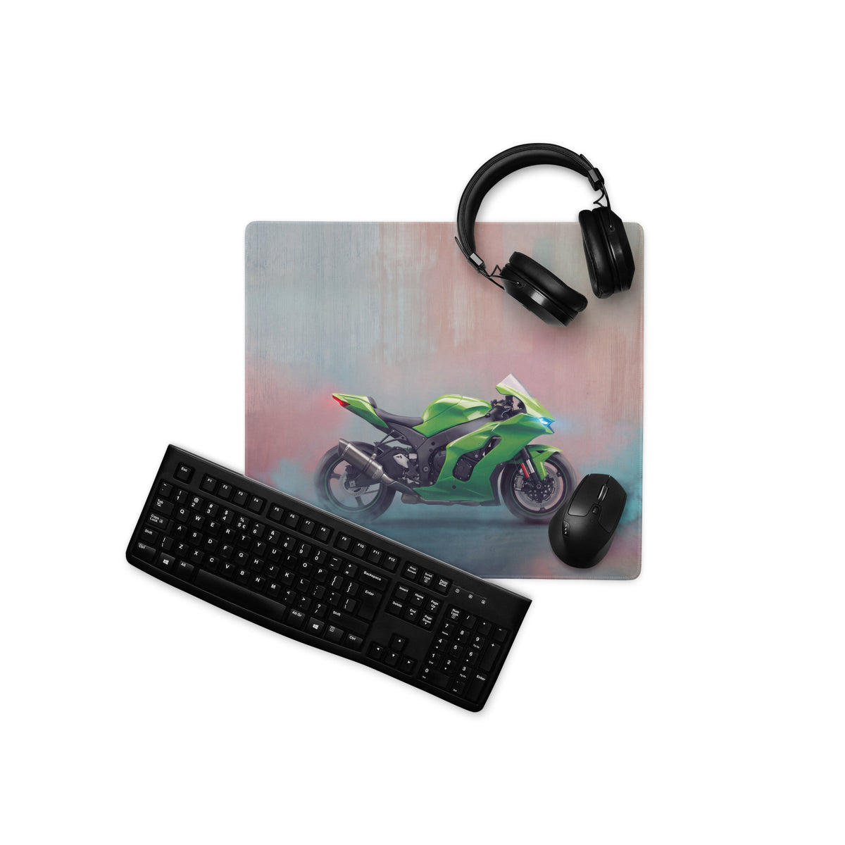 Kawasaki Ninja ZX-10RR Inspired Giant Desk Mat, Track Superbike Gamer Gift, Smooth Tracking
