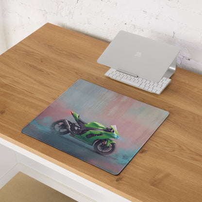 Kawasaki Ninja ZX-10RR Inspired Giant Desk Mat, Track Superbike Gamer Gift, Smooth Tracking
