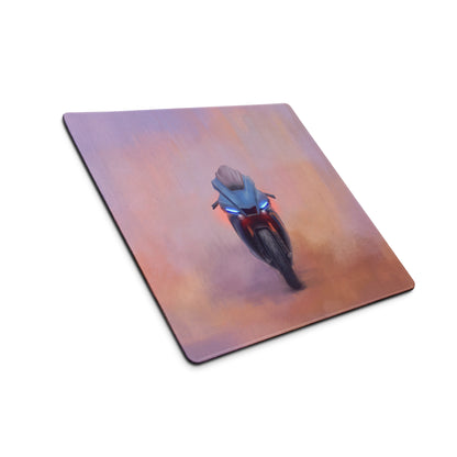 Yamaha R1 Inspired Large Mouse Pad, Racing Motorcycle Setup, Waterproof Rubber Base