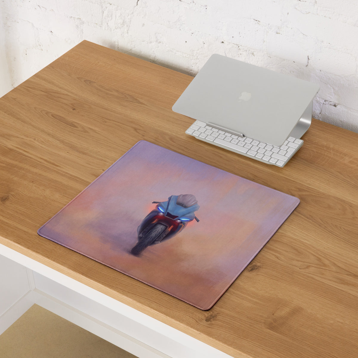 Yamaha R1 Inspired Large Mouse Pad, Racing Motorcycle Setup, Waterproof Rubber Base