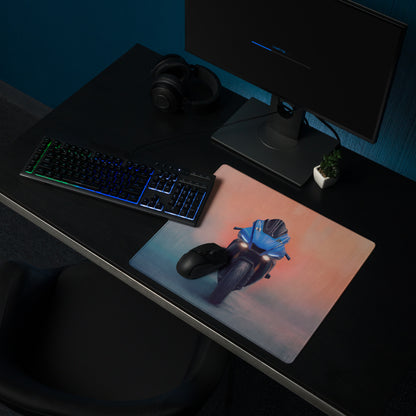 Yamaha YZF-R1 Inspired Giant Desk Mat, Supersport Office Accessory, Stitched Edges