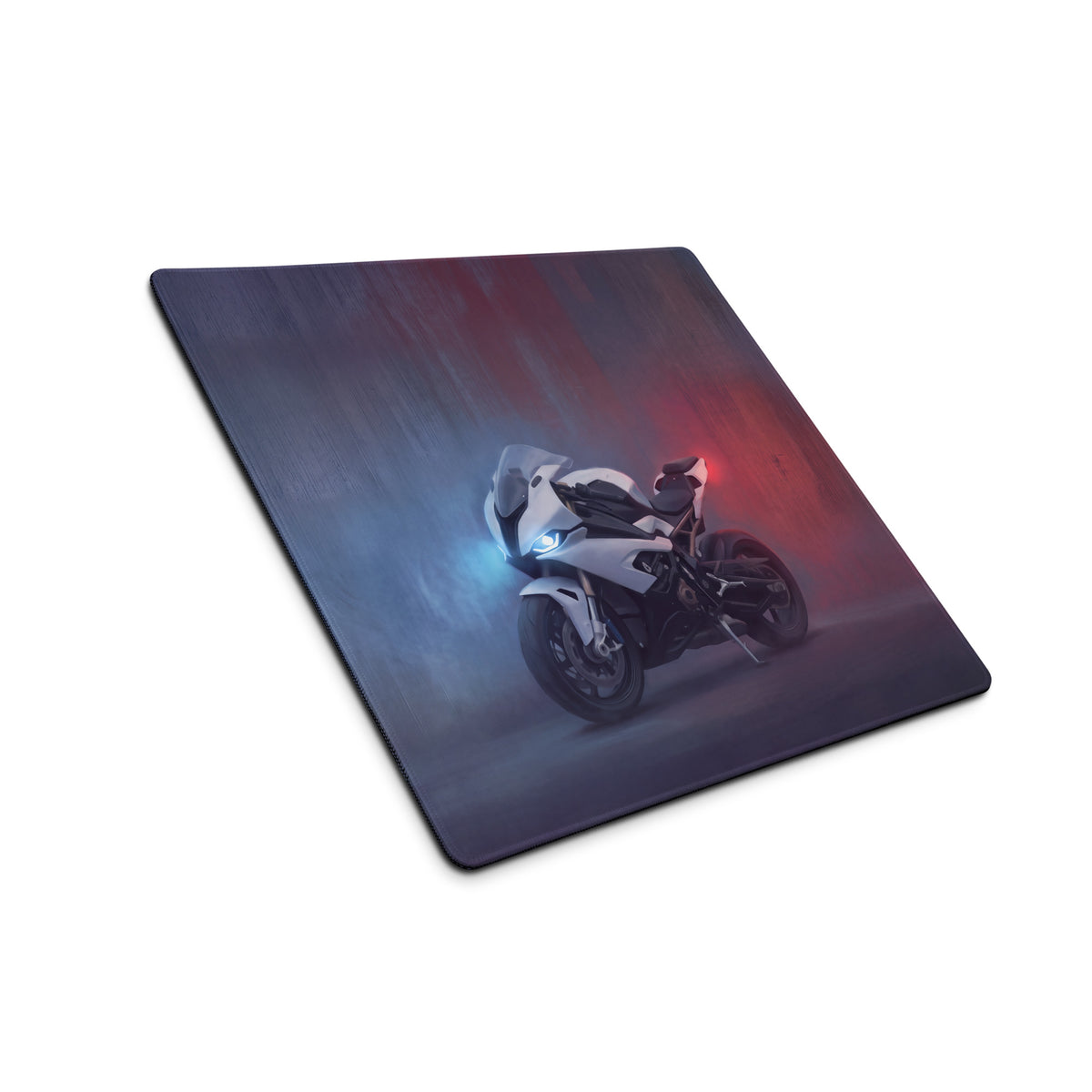 BMW S1000RR Inspired Extended Gaming Desk Mat, Track Superbike Office Decor, Non-Slip Base