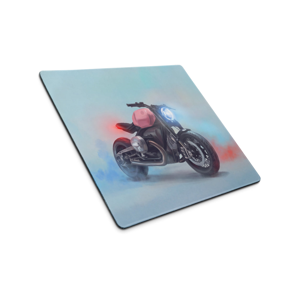 BMW R18 Inspired Giant Desk Mat, Classic Cruiser Motorcycle Gamer Gift, Stitched Edges Mousepad