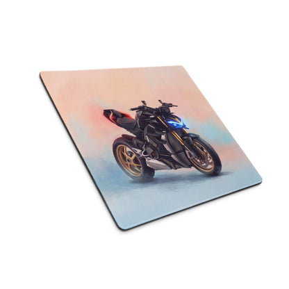 Ducati Streetfighter V4 Inspired Large Mouse Pad, Naked Superbike Desk Accessory, Non-Slip Rubber Base