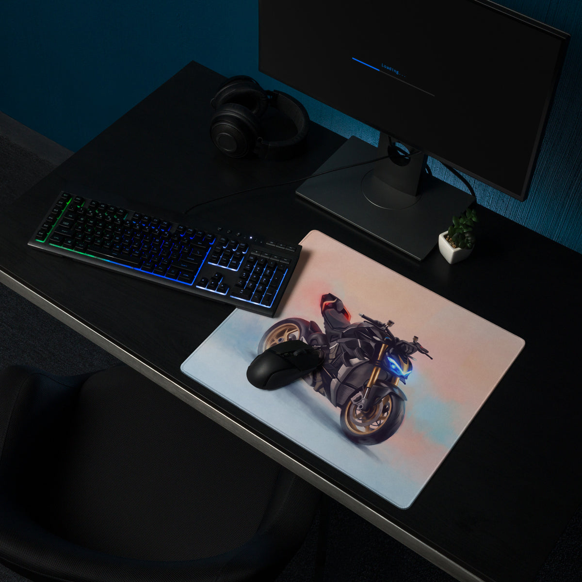 Ducati Streetfighter V4 Inspired Large Mouse Pad, Naked Superbike Desk Accessory, Non-Slip Rubber Base