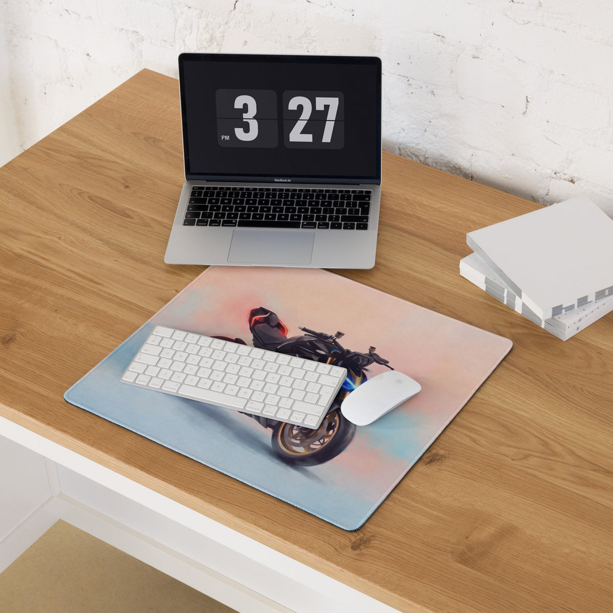 Ducati Streetfighter V4 Inspired Large Mouse Pad, Naked Superbike Desk Accessory, Non-Slip Rubber Base