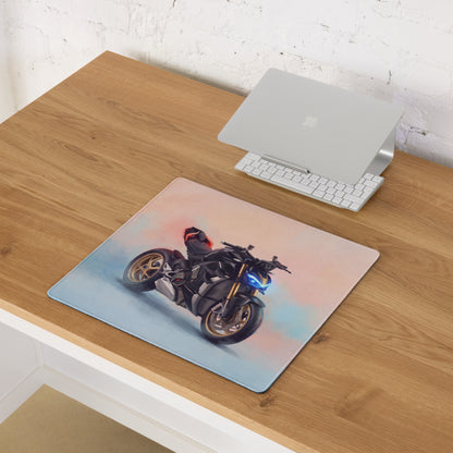 Ducati Streetfighter V4 Inspired Large Mouse Pad, Naked Superbike Desk Accessory, Non-Slip Rubber Base