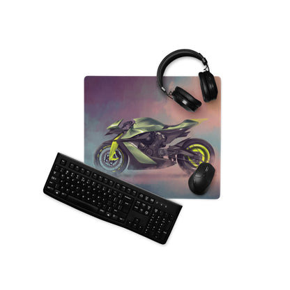 Aston Martin AMB 001 Inspired Extra Large Gaming Mouse Pad, Futuristic Electric Bike Desk Mat, Non-Slip Rubber Base