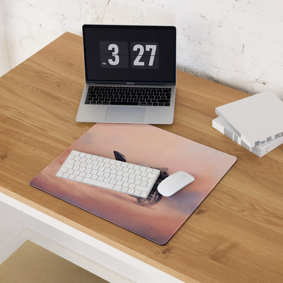 BMW S1000RR Inspired Extended Desk Mat, Racing Superbike Office Decor, Smooth Tracking Surface