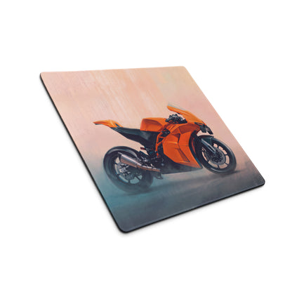 KTM RC16 Inspired Extended Desk Mat, Racing Motorcycle Office Decor, Smooth Stitched Edges
