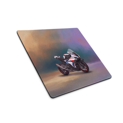 BMW M1000RR Inspired Extended Desk Mat, Racing Superbike Office Decor, Smooth Tracking Surface