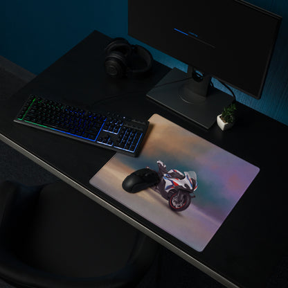 BMW M1000RR Inspired Extended Desk Mat, Racing Superbike Office Decor, Smooth Tracking Surface