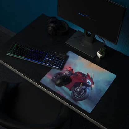 Ducati Panigale V4 Inspired Extra Large Gaming Mousepad, Italian Superbike Desk Mat, Non-Slip Base