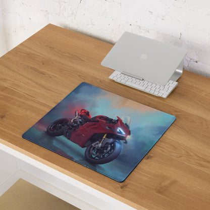 Ducati Panigale V4 Inspired Extra Large Gaming Mousepad, Italian Superbike Desk Mat, Non-Slip Base