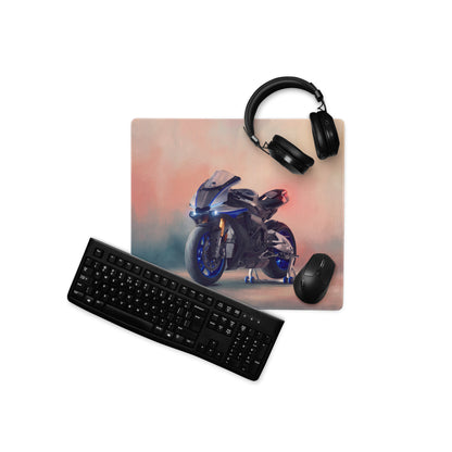 Yamaha R1M Track Edition Inspired Large Mouse Pad, Supersport Gamer Gift, Stitched Edges