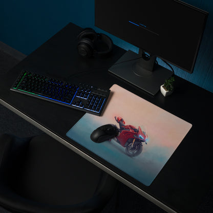Ducati Panigale V4S Inspired Extra Large Gaming Mousepad, Italian Superbike Desk Accessory, Non-Slip Rubber Base