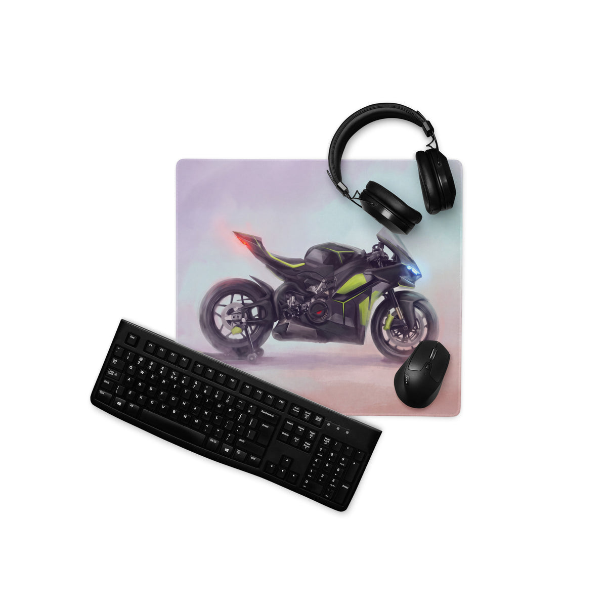 Ducati Panigale V4 Lamborghini Inspired Large Mouse Pad, Carbon Edition Gamer Gift, Waterproof Tracking Surface