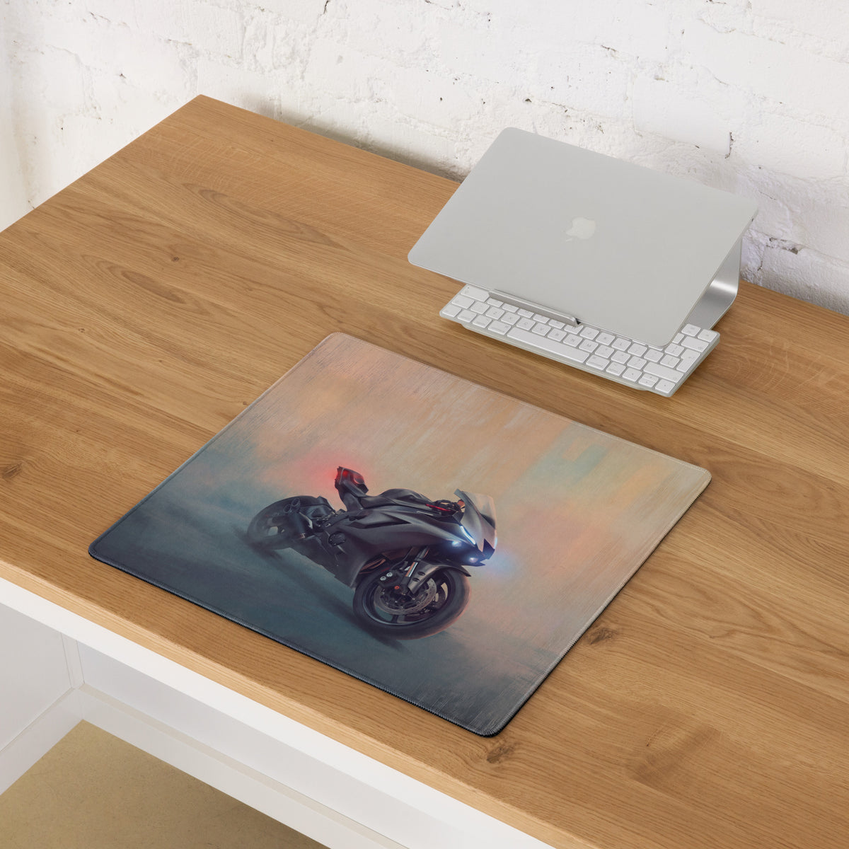 Yamaha R6 Dark Edition Inspired Giant Desk Mat, Stealth Supersport Office Setup, Precision Gaming Accessory
