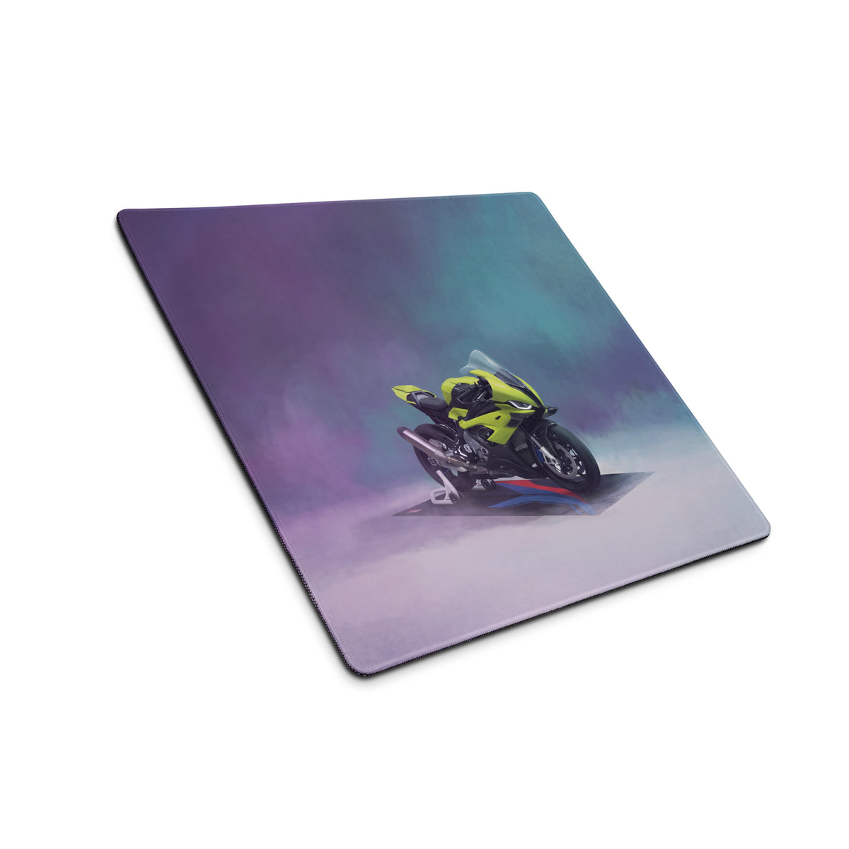 BMW S1000RR Inspired Extra Large Gaming Desk Mat, Neon Green Superbike Office Mousepad