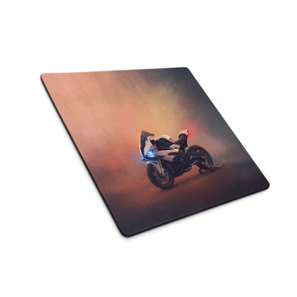 BMW S1000RR Inspired Extended Mouse Pad, White and Black Racing Desk Protector