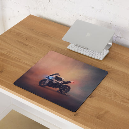 BMW S1000RR Inspired Extended Mouse Pad, White and Black Racing Desk Protector