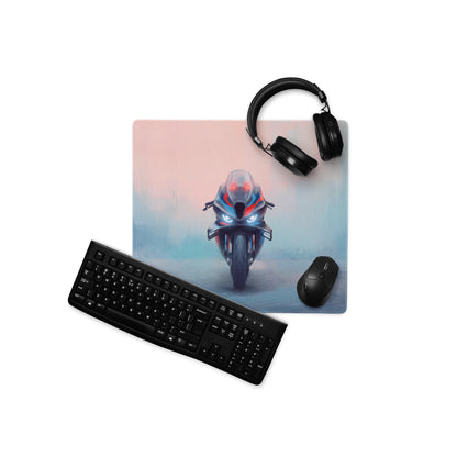 BMW M1000RR Inspired Extra Large Desk Pad, Motorsport Blue and Red Gamer Mousepad