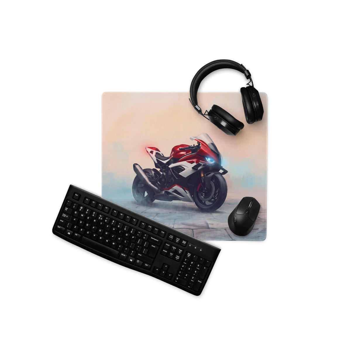 BMW S1000RR Inspired Premium Gaming Mouse Pad, Red and White Superbike Workspace Mat