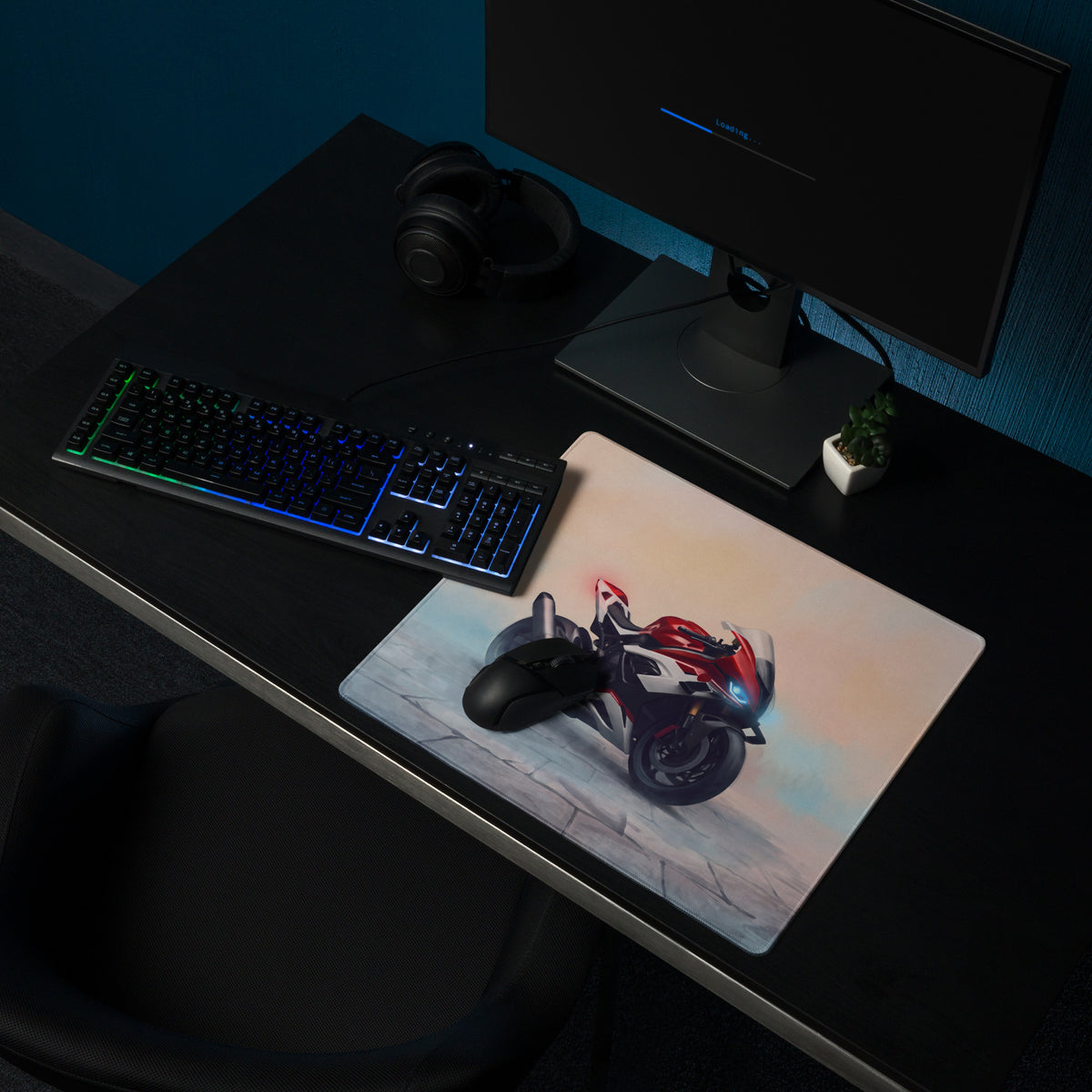BMW S1000RR Inspired Premium Gaming Mouse Pad, Red and White Superbike Workspace Mat