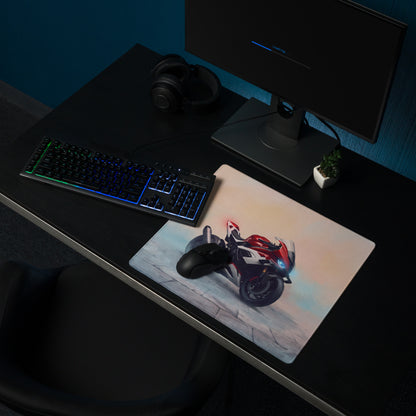 BMW S1000RR Inspired Premium Gaming Mouse Pad, Red and White Superbike Workspace Mat