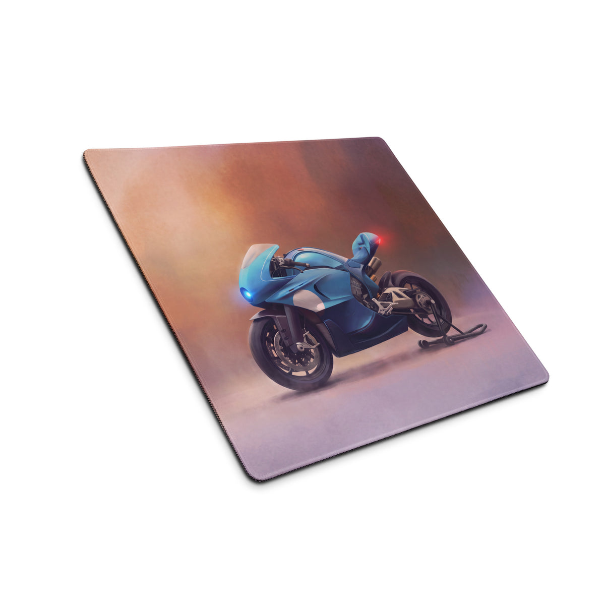 Bugatti Concept Bike Inspired Oversized Gaming Mouse Pad, Ocean Blue Sportbike Desk Protector