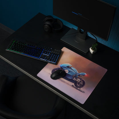 Bugatti Concept Bike Inspired Oversized Gaming Mouse Pad, Ocean Blue Sportbike Desk Protector