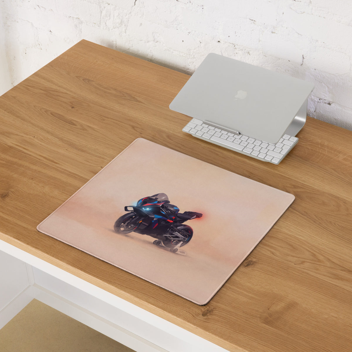BMW M1000RR Inspired Carbon Edition Desk Mat, Dark Motorsport Gamer Mousepad