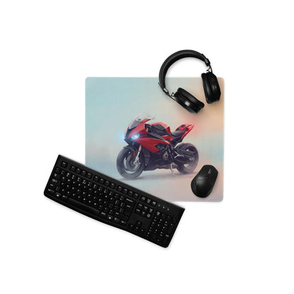 BMW S1000RR Inspired Large Gaming Desk Pad, Scarlet Superbike Keyboard Mat