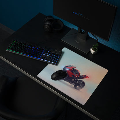 BMW S1000RR Inspired Large Gaming Desk Pad, Scarlet Superbike Keyboard Mat