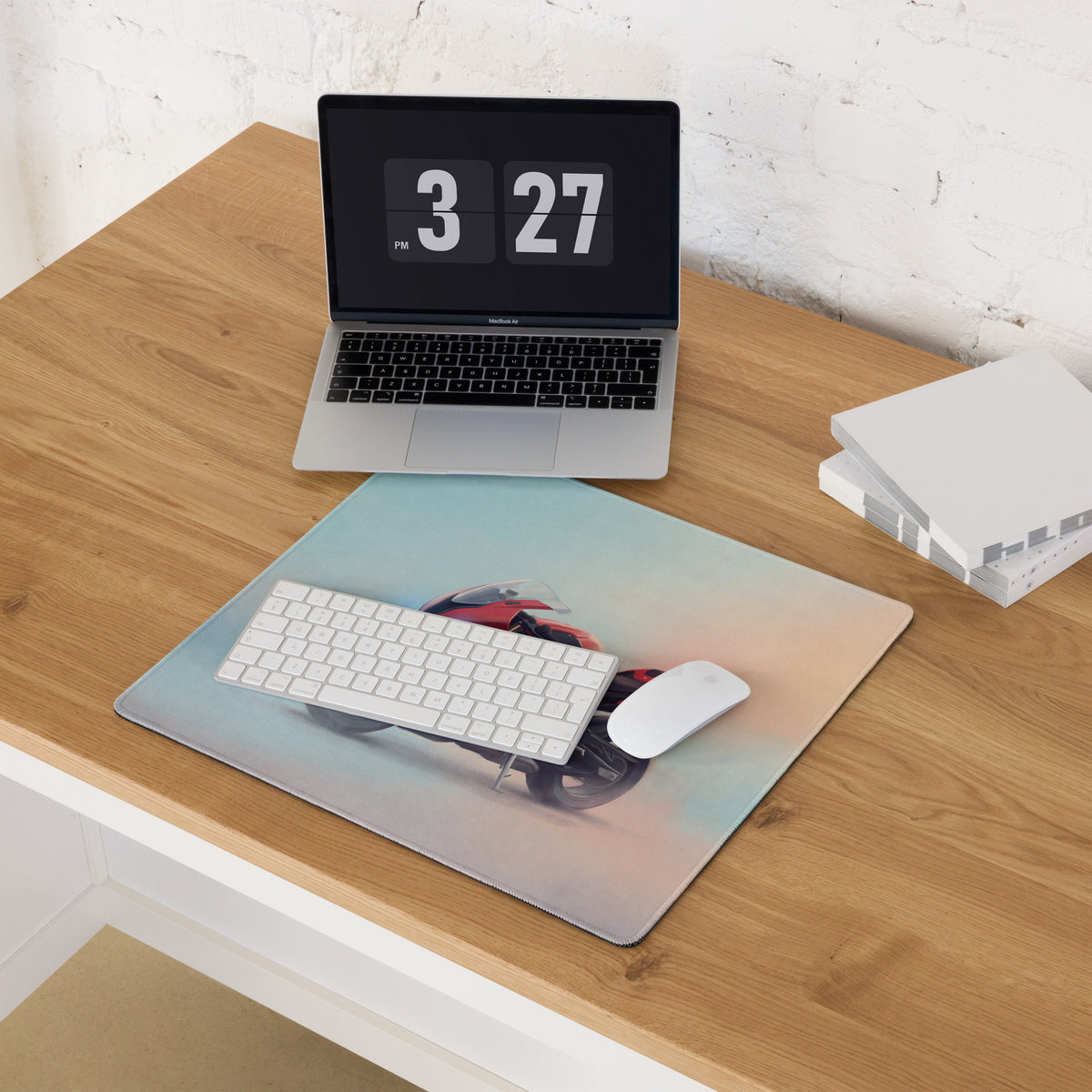 BMW S1000RR Inspired Large Gaming Desk Pad, Scarlet Superbike Keyboard Mat