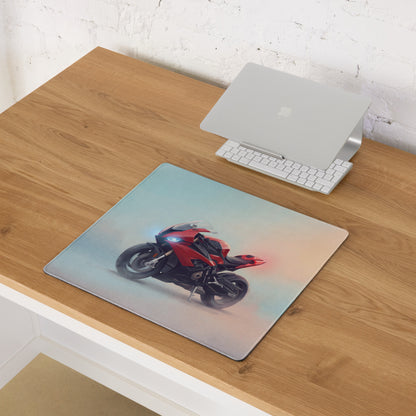 BMW S1000RR Inspired Large Gaming Desk Pad, Scarlet Superbike Keyboard Mat