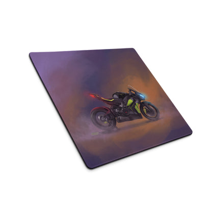 Ducati Panigale V4 Lamborghini Inspired Large Gaming Mousepad, Matte Black and Lime Trackside Desk Mat