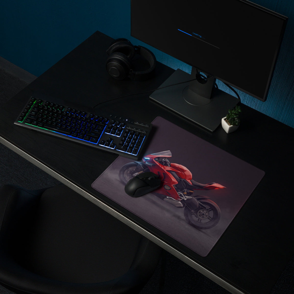 Ducati Panigale V4S Inspired Oversized Mouse Pad, Crimson Trackside Office Desk Protector