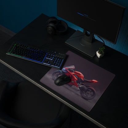 Ducati Panigale V4S Inspired Oversized Mouse Pad, Crimson Trackside Office Desk Protector