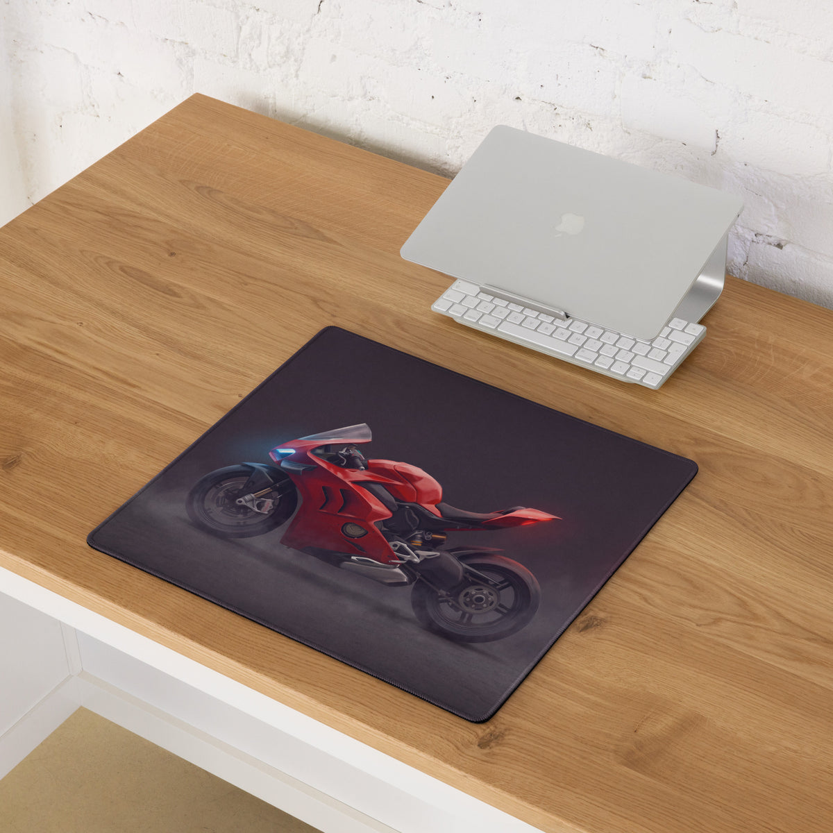 Ducati Panigale V4S Inspired Oversized Mouse Pad, Crimson Trackside Office Desk Protector