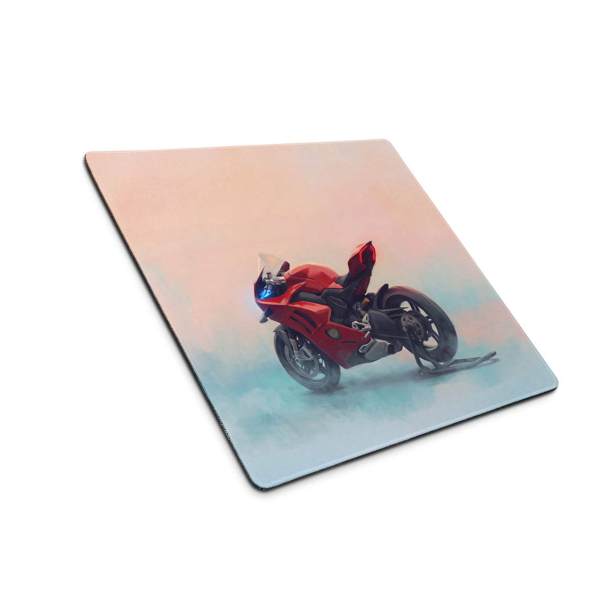 Ducati Panigale V4 Inspired Large Office Mousepad, Red Superbike Workstation Mat