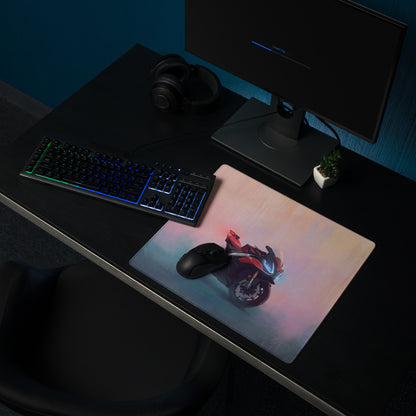 Aprilia RSV4 Inspired Extra Large Gaming Desk Mat, Red and Black Superbike Mouse Pad