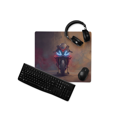 Aprilia RSV4 Factory Inspired Extended Mousepad, Crimson Racing Desk Protector