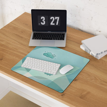 Cute Ocean Friends Gaming Mouse Pad - Blue Teal Mat For Cute Setup