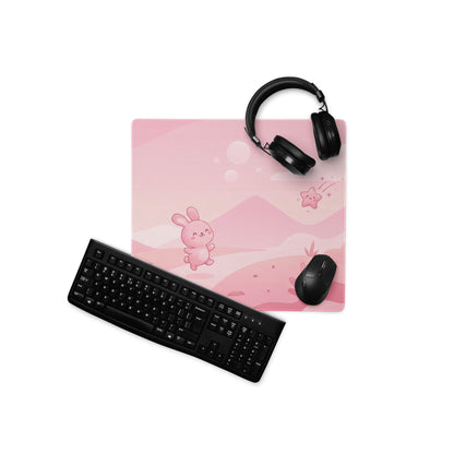 Pink Cute Gaming Mouse Pad With Cozy Clouds for Gamer Girls