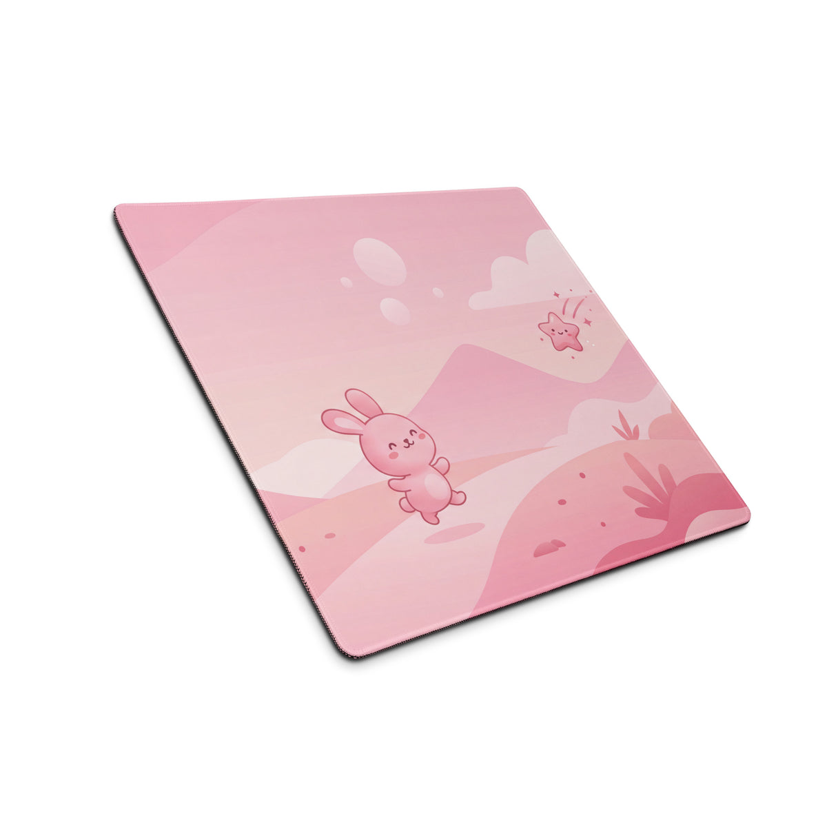 Pink Cute Gaming Mouse Pad With Cozy Clouds for Gamer Girls