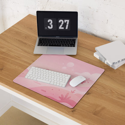 Pink Cute Gaming Mouse Pad With Cozy Clouds for Gamer Girls