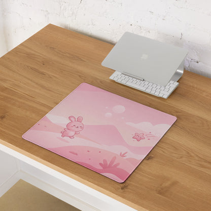 Pink Cute Gaming Mouse Pad With Cozy Clouds for Gamer Girls