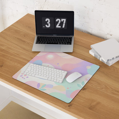 Pastel Rainbow Kitty Themed Gaming Mouse Pad